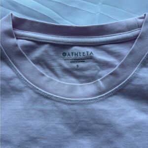 Athleta Pale Pink Short-Sleeve Crewneck Tee